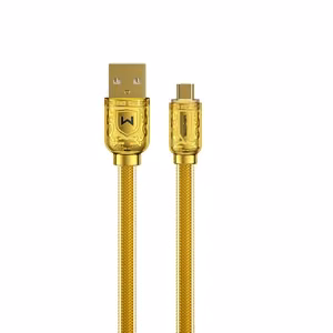 Кабель WEKOME WDC-161 Sakin Series USB-A–Micro-USB для зарядки и передачи данных, 1 м, 6 A, золотой