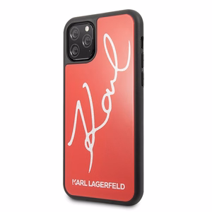 Karl Lagerfeld Signature Glitter чехол для iPhone 11 Pro Max - Красный