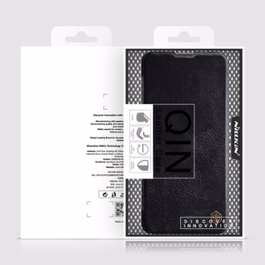 Nillkin Qin dėklas Xiaomi Redmi Note 11 Pro+ (Kinija) / Redmi Note 11 Pro (Kinija) / Mi11i HyperCharge kameros apsauga dėklas atverčiamas dėklas juodas