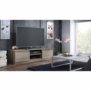 Topeshop RTV140 SONOMA TV stovas / baldas garso ir vaizdo aparatūrai 2 spintos