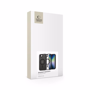 Tech-Protect MagMat MagSafe iPhone 16e dėklas – juodas-permatomas