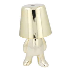 Stalo lempa prie lovos GOLD MAN Art Deco stovintis (versija 8) MLTL