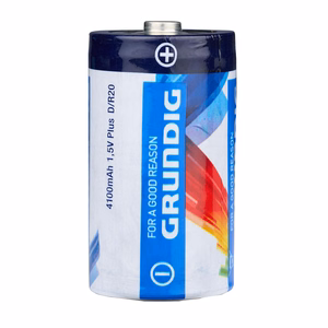 Grundig D / R20 1,5 V cinko baterijos, 4100 mAh, 2 vnt.