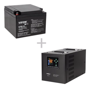Rebel POWER-2200-LFP4 emergency power supply, pure sine wave inverter with charging, 12 V / 230 V, 2200 VA / 1600 W
