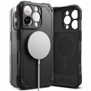 Ringke Rugged Gear magnetinis MagSafe dėklas telefonui iPhone 16 Pro Max - juodas