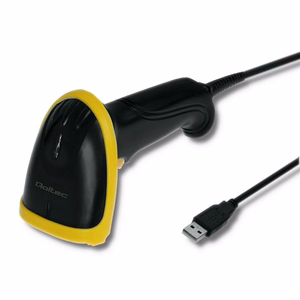 Qoltec 50867 Lazerinis skaitytuvas 1D | 2D | USB | Juoda
