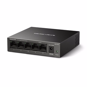Mercusys MS105GS - stalinis komutatorius, 5 Gigabit prievadai, juodas