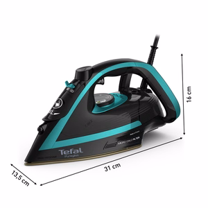 Tefal FV8066E0 – 3000 W garinis lygintuvas, 270 ml, 50 g/min., 280 g garų smūgis, juodas / mėlynas