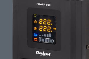 Rebel POWER-800 emergency power supply, pure sine wave inverter with charging, 12 V / 230 V, 800 VA / 500 W