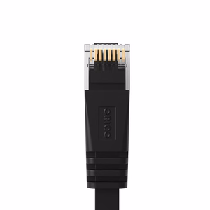 Orico PUG-C7B CAT7 10Gbps RJ45 Ethernet tinklo kabelis internetinis LAN plokščias 10m - juodas