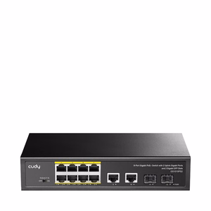 Cudy GS1010PS2 tinklo komutatorius nevaldomas Gigabit Ethernet (10/100/1000) Power over Ethernet (PoE) juodas