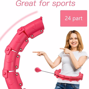 Masažuojantis gimnastikos lankas Smart Hula Hoop HHP007 rožinis