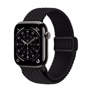 Crong Wave Band pintas Apple Watch dirželis, 44/45/46/49 mm, juodos spalvos