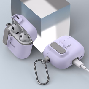Tech-Protect Slim Hook Чехол для AirPods 4 - фиолетовый