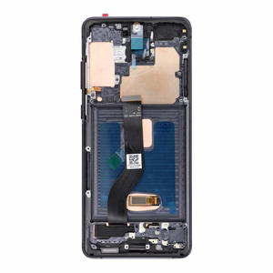 LCD ekranas, skirtas „SAMSUNG S20 Plus“, juodas „SOFT OLED“ su rėmeliu