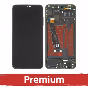 LCD Display Compatible With Huawei Honor 8X with Frame / Black / OEM