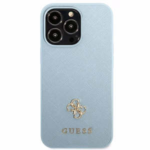 Guess Saffiano 4G Small Metal Logo Case for iPhone 13 Pro / 13 - Blue