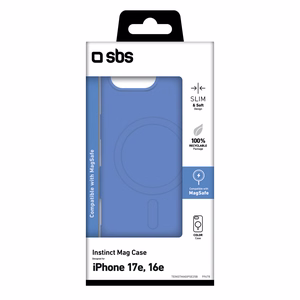 SBS Instinct Mag Чехол для iPhone 16e 17e совместим с MagSafe - синий