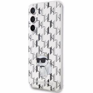 Karl Lagerfeld KLHCS23FEHNCMKLT S23 FE S711 skaidrus kietas dėklas monograma Choupette