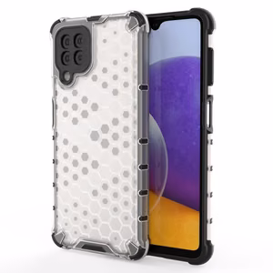 Honeycomb dėklas apsauginis su TPU buferiu Samsung Galaxy A22 4G skaidrus