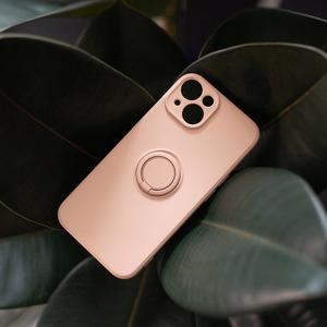 Dėklas telefonui su piršto laikikliu iPhone 12 6,1" rožinis