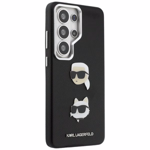 Karl Lagerfeld Saffiano Double Heads Metal Чехол для Samsung Galaxy S26 Ultra - чёрный