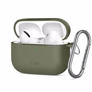 Tech-Protect silikoninis dėklas su kabliuku AirPods Pro ausinėms - alyvuogių