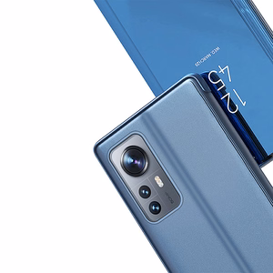 Dėklas telefonui Clear View Xiaomi 12 Lite flip dėklas juodas
