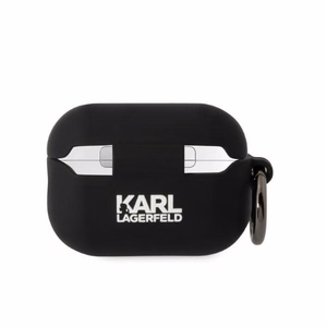 KLAP2RUNCHK AirPods Pro 2 dėklas juodas silikoninis Choupette Head 3D