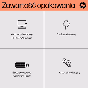 HP 24-cr0332nw AMD Ryzen™ 7 7730U 60,5 cm (23,8") 1920 x 1080 pikselių viskas viename kompiuteris 16 GB DDR4-SDRAM 512 GB SSD Windows 11 Home Wi-Fi 6 (802.11ax) Baltas
