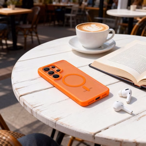 Tech-Protect Magmat MagSafe чехол для Samsung Galaxy S26 Ultra матовый оранжевый