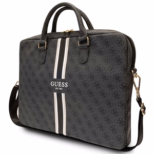 Guess 4G Printed Stripes 16" nešiojamojo kompiuterio krepšys - juodas