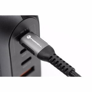 Кабель USB C to USB C Forcell F-Energy QC4.0 PD 5A 100W Cafule 0,25 m C260 чёрный