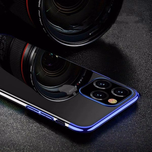 Skaidrus spalvotas dėklas Gel TPU su elektroplokštės rėmeliu Xiaomi Mi 11 juodas