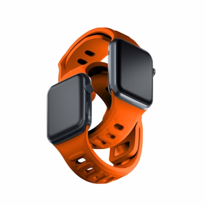 Силиконовый ремешок 3mk для Apple Watch, 38/40/41/42 mm, оранжевый, малый размер