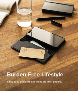 Ringke Folio Signature Flip кожаный чехол для Samsung Galaxy S22+ (S22 Plus) Чёрный