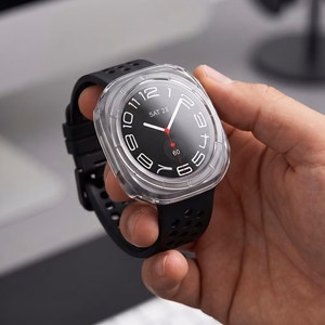 Tech-Protect Defense 2-Pack dėklas, skirtas Samsung Galaxy Watch Ultra 47mm – skaidrus ir matinis juodas