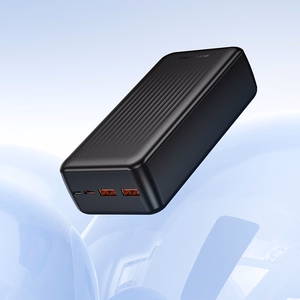 Borofone išorinė baterija 30000mAh BJ80B Clever – 2xUSB + Type C – QC 3.0 22,5W PD 20W, juoda
