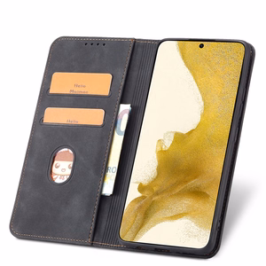 Magnet Fancy Case чехол для Samsung Galaxy S22 + (S22 Plus) кошелёк-чехол с держателем для карт чёрный