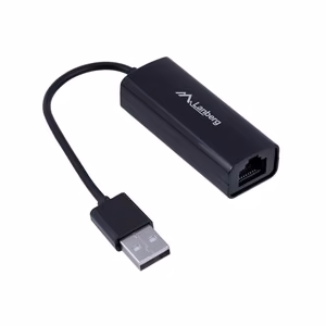 Lanberg NC-0100-01 адаптер-переходник USB-A RJ-45 чёрный