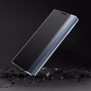 Dėklas telefonui knygos tipo su išmaniuoju langu Xiaomi Redmi K40 Pro+ / K40 Pro / K40 / Poco F3 - mėlynas