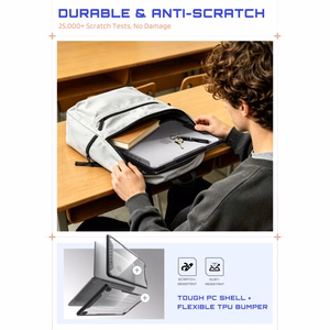 Чехол Supcase Unicorn Beetle Pro для MacBook Neo 13" 2026, прозрачный чёрный