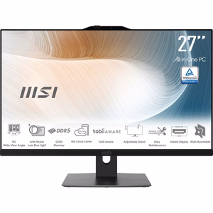 MSI Modern AM272P 1M-855EU Intel Core 5 120U 68,6 cm (27") 1920 x 1080 pikseliai Viskas viename kompiuteryje 16 GB DDR5-SDRAM 512 GB SSD Windows 11 Pro Wi-Fi 6E (802.11ax) Juoda