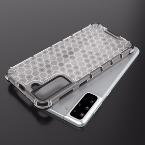 Honeycomb case бронированный чехол с гелевой рамкой для Samsung Galaxy S22+ (S22 Plus) прозрачный