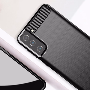 Anglies dėklas lankstus dangtelis TPU dėklas Samsung Galaxy S21+ 5G (S21 Plus 5G) juodas