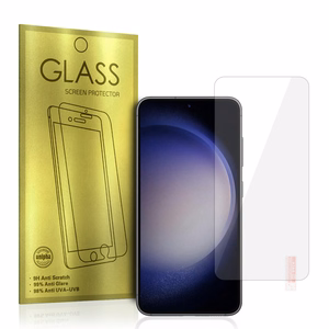 Закалённое стекло Gold для Samsung Galaxy S23 (без разблокировки по отпечатку)