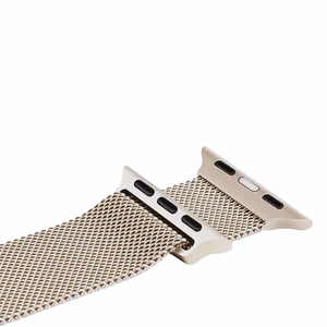 Crong Milano Steel stainless-steel strap for Apple Watch 44 / 45 / 46 / 49 mm, champagne
