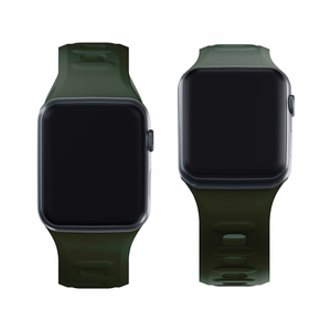 38/40/41/42 mm Dark Green (small) - 3mk Silicone Watch Strap for Apple