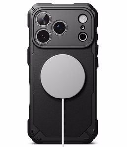 Ringke Rugged Gear Magnetic MagSafe dėklas iPhone 18 Pro / 17 Pro, juodas