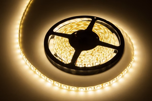 Rebel vandeniui atspari LED juosta, 5 m, šiltai balta, 300 x 5050 SMD, 12 V